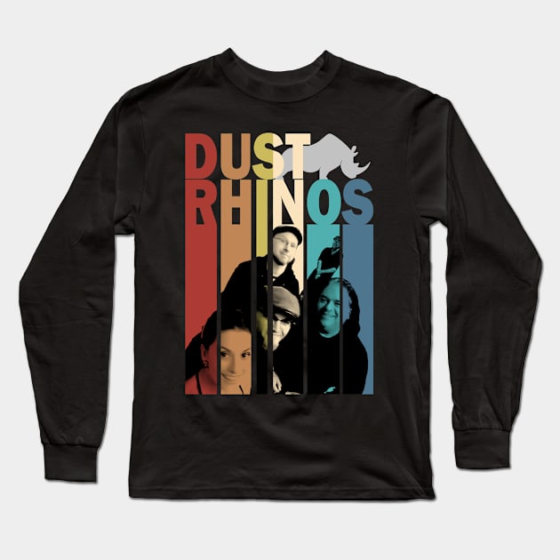 Dust Rhinos Retro Band Shirt Long Sleeve T-Shirt by Dust Rhinos Swag Store